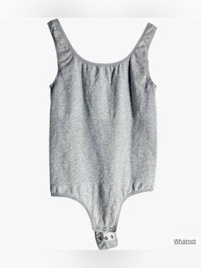 NWT Yummie by Heather Thomson Ruby Scoop Neck Shaping Bodysuit Heather Gray
